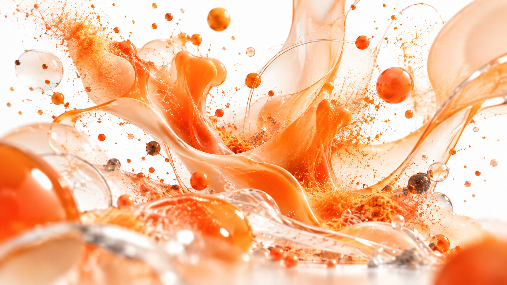 Formas translúcidas e fluidas em movimento